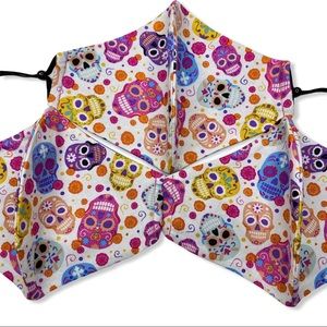Halloween Face Mask Reusable Sugar Skull